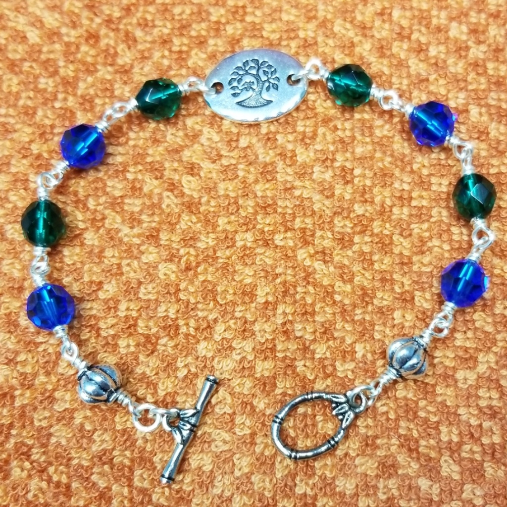 Crystal Sterling Silver Bracelet